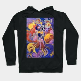 Dancing Rainbow Mermaid Painting Hoodie